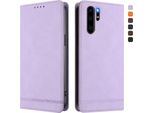 Custodia Per Huawei P30 Pro, Custodia Retro In Finto Cuoio Flip Con Supporto E Slot Per Carte Purple