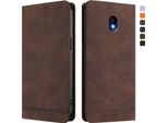 Custodia Per Samsung Galaxy J5 2017, Retro Custodia Flip In Finto Cuoio Con Supporto E Slot Per Carte Marrone