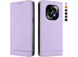 Custodia Per Realme C63 5G, Custodia Retro In Finto Cuoio Flip Con Supporto E Slot Per Carte Purple