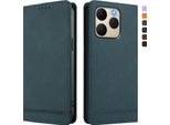 Custodia Per Realme 15T 5G, Custodia Retro In Finto Cuoio Con Supporto E Slot Per Carte Verde
