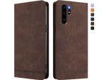 Custodia Per Huawei P30 Pro, Custodia Retro In Finto Cuoio Con Supporto E Slot Per Carte Di Credito Marrone