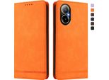 Custodia Per Realme C67 4G/Realme 12 Lite, Custodia Retro In Finto Cuoio Con Supporto E Slot Per Carte Di Credito Arancione