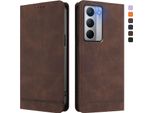 Custodia Per Realme Narzo 80X, Custodia Retro In Finto Cuoio Con Supporto E Slot Per Carte Di Credito Marrone