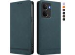 Custodia Per Realme P3, Custodia Retro In Finto Cuoio Con Supporto E Slot Per Carte Verde