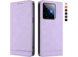 Custodia Per Realme Gt 7, Custodia Retro In Finto Cuoio Flip Con Supporto E Slot Per Carte Purple