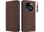 Custodia Per Realme C63 5G, Custodia Retro In Finto Cuoio Con Supporto E Slot Per Carte Di Credito Marrone