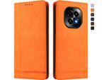 Custodia Per Realme C63 5G, Custodia Retro In Finto Cuoio Flip Con Supporto E Slot Per Carte Arancione