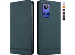 Custodia Per Realme Gt Neo 3, Custodia Retro In Finto Cuoio Flip Con Supporto E Slot Per Carte Di Credito Verde