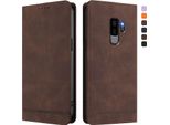 Custodia Per Samsung Galaxy S9 Plus, Custodia Retro In Finto Cuoio Con Supporto E Slot Per Carte Di Credito Marrone