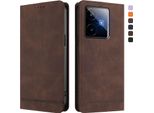 Custodia Per Realme Gt 7, Custodia Retro In Finto Cuoio Con Supporto E Slot Per Carte Di Credito Marrone