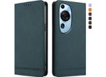 Custodia Per Huawei P60 Art, Custodia Retro In Finto Cuoio Con Supporto E Slot Per Carte Verde