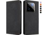 Custodia Per Realme Gt 7 Pro, Custodia Retro In Finto Cuoio Con Supporto E Slot Per Carte Nero