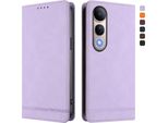 Custodia Per Vivo V50 Lite 5G/4G, Retro Custodia Flip In Finto Cuoio Con Supporto E Slot Per Carte Di Credito Viola