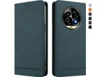 Custodia Per Realme 13 Pro /Realme 13 Pro+ 5G, Custodia Retro In Finto Cuoio Con Supporto E Slot Per Carte Verde