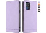 Custodia Per Realme 8 5G, Custodia Retro In Finto Cuoio Flip Con Supporto E Slot Per Carte Purple