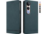 Custodia Per Vivo V50 Lite 5G/4G, Custodia Retro In Finto Cuoio Con Supporto E Slot Per Carte Verde