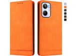 Custodia Per Realme 10 4G, Custodia Retro In Finto Cuoio Flip Con Supporto E Slot Per Carte Di Credito Arancione