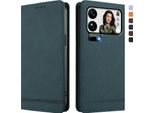 Custodia Per Xiaomi 17 Pro Max, Custodia Retro In Finto Cuoio Con Supporto E Slot Per Schede Verde