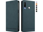 Custodia Per Huawei P30 Lite, Custodia Retro In Finto Cuoio Con Supporto E Slot Per Carte Verde