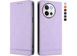 Custodia Per Vivo V30E / V40 Lite 5G, Custodia Retro In Finto Cuoio Flip Con Supporto E Slot Per Carte Di Credito Viola