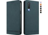 Custodia Per Xiaomi Mi Cc9E / Mi A3, Custodia Retro In Finto Cuoio Con Supporto E Slot Per Schede Verde