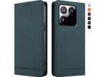 Custodia Per Xiaomi 15T, Custodia Retro In Finto Cuoio Con Supporto E Slot Per Carte Verde