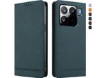 Custodia Per Xiaomi 15S Pro, Custodia Retro In Finto Cuoio Con Supporto E Slot Per Schede Verde