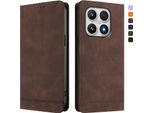 Custodia Per Xiaomi 17, Custodia Retro In Finto Cuoio Con Supporto E Slot Per Carte Di Credito Marrone