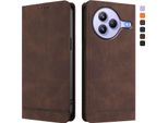 Custodia Per Xiaomi Civi 5 Pro, Custodia Retro In Finto Cuoio Con Supporto E Slot Per Carte Di Credito Marrone