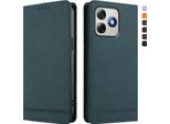 Custodia Per Ulefone Note 18 Pro / Note 18 Ultra, Flip Case In Finto Cuoio Retro Con Supporto E Slot Per Carte Verde