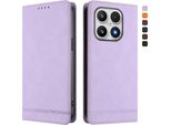 Custodia Per Xiaomi 17, Custodia Retro In Finto Cuoio Con Supporto E Slot Per Carte Di Credito Viola