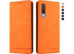 Custodia Per Xiaomi Mi CC9 / Mi 9 Lite, Custodia Retro In Finto Cuoio Con Supporto E Slot Per Schede Arancione