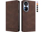 Custodia Per Zte Blade V40S, Custodia Retro In Finto Cuoio Con Supporto E Slot Per Carte Marrone