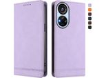 Custodia Per Zte Blade V40S, Custodia Retro In Finto Cuoio Con Supporto E Slot Per Carte Di Credito Viola