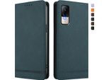Custodia Per Xiaomi Civi 1S, Custodia Retro In Finto Cuoio Con Supporto E Slot Per Carte Verde