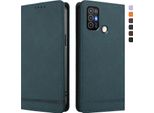 Custodia Per Zte Blade A52, Custodia Retro In Finto Cuoio Flip Con Supporto E Slot Per Carte Verde