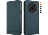 Custodia Per Zte Blade V70 Max, Custodia Retro In Finto Cuoio Flip Con Supporto E Slot Per Carte Verde
