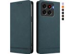 Custodia Per Zte Blade A56, Custodia Retro In Finto Cuoio Con Supporto E Slot Per Carte Verde