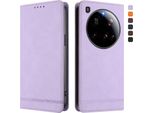 Custodia Per Xiaomi 15 Ultra, Custodia Retro In Finto Cuoio Con Supporto E Slot Per Carte Di Credito Viola