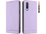 Custodia Per Xiaomi Mi Cc9E / Mi A3, Retro Custodia In Finto Cuoio Flip Con Supporto E Slot Per Carte Viola