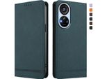 Custodia Per Zte Blade V40S, Custodia Retro In Finto Cuoio Con Supporto E Slot Per Carte Verde