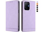 Custodia Per Xiaomi 11T / Xiaomi 11T Pro, Retro Custodia Flip In Finto Cuoio Con Supporto E Slot Per Carte Purple