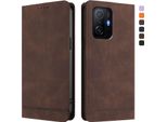 Custodia Per Xiaomi 11T / Xiaomi 11T Pro, Retro Custodia In Finto Cuoio Flip Con Supporto E Slot Per Schede Brown
