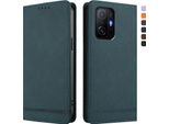 Custodia Per Xiaomi 11T / Xiaomi 11T Pro, Retro Custodia Flip In Finto Cuoio Con Supporto E Slot Per Carte Verde