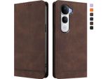 Custodia Per Vivo Y400 Pro, Custodia Retro In Finto Cuoio Con Supporto E Slot Per Carte Di Credito Marrone