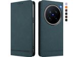 Custodia Per Vivo X200 Pro, Custodia Retro In Finto Cuoio Con Supporto E Slot Per Carte Di Credito Verde