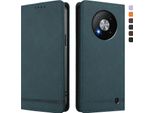 Custodia Per Zte Blade A73 5G, Custodia Retro In Finto Cuoio Con Supporto E Slot Per Schede Verde