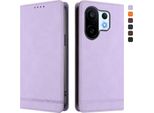 Custodia Per Vivo X200 Fe, Custodia Retro In Finto Cuoio Flip Con Supporto E Slot Per Carte Di Credito Viola