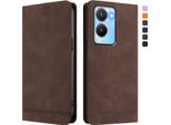Custodia Per Vivo Y56 5G, Custodia Retro In Finto Cuoio Con Supporto E Slot Per Carte Di Credito Marrone