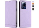 Custodia Per Xiaomi 13 Lite, Custodia Retro In Finto Cuoio Con Supporto E Slot Per Carte Di Credito Viola